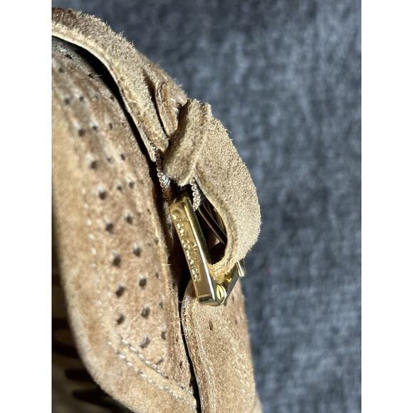 Circus by Sam Edelman Shoes Womens 9.5 Tan Heeled Ankle Booties Peep Toes Boho - Picture 11 of 11